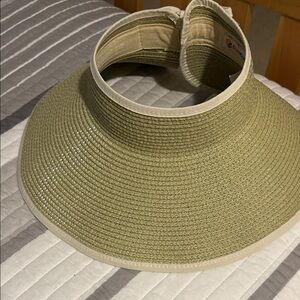 Women's Beige Sun Visor Hat